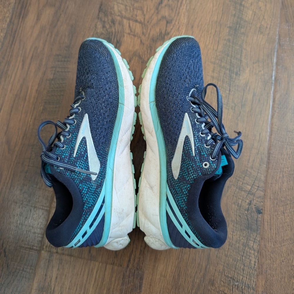 Brooks Women's Ghost 11 Running Shoes Women's Navy and Teal US 9.5M - Picture 5 of 7